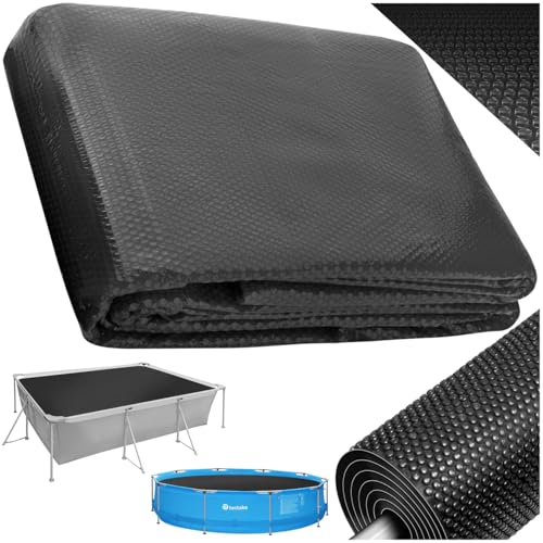 tectake® Lona Solar Piscina Desmontable, Cobertor Solar para Calentar Agua, Manta Termica Resistente, Cubierta Compacta para Piscina Hinchable   400 x 600 x 1 cm