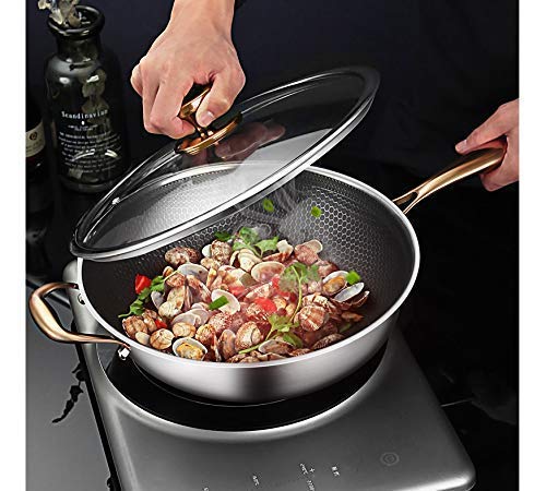 Amazon｜ステンレス鋼ノンスティックフライパンオイルスモークなし