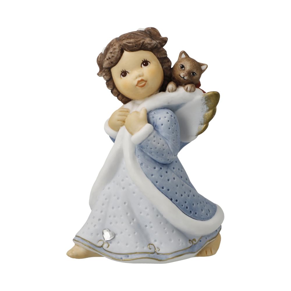 Goebel Angel Figurine Purring Companion - Winter Angels Nina & Marco