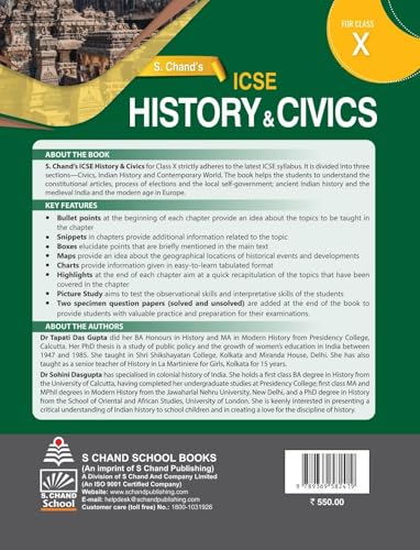 Image of S. Chand's ICSE History & Civics for Class 10 (X) - As Per the ICSE Syllabus (2026 - 2027) - S Chand School Education
