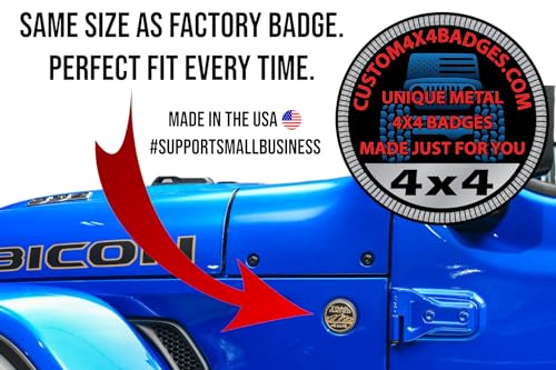 Image of Veteran Rated - Solid Stainless Steel Metal 4x4 Badge Designed for Any 4x4 Vehicle - Made in the USA by CUSTOM4X4BADGES