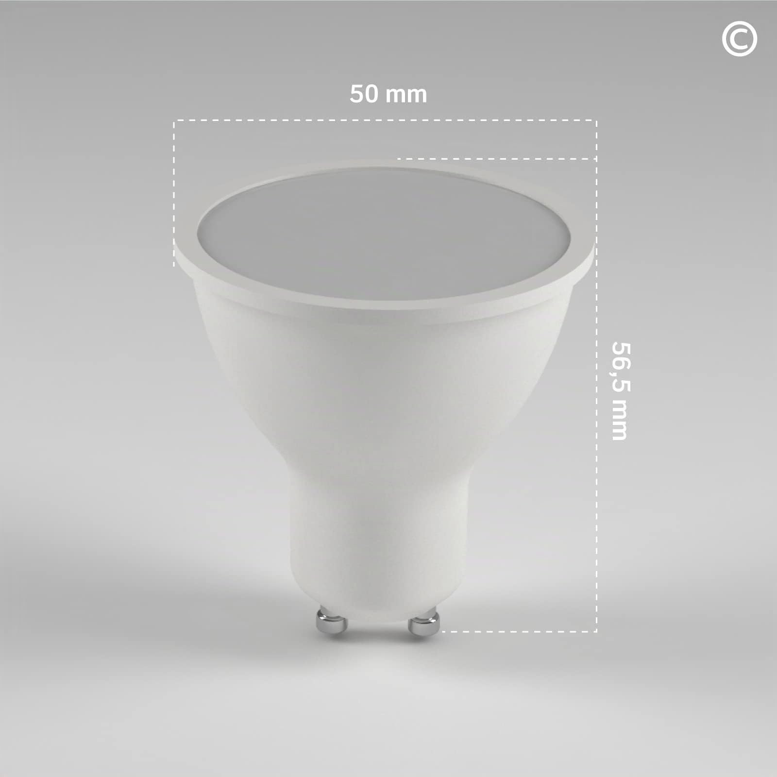 Eurocali 20x Lampadine LED GU10 10W Professionali Satinata Antiabbaglio 1000 lumen - Forma: Faretto - Luce Bianco Caldo 3000K - Fascio Luminoso 100°