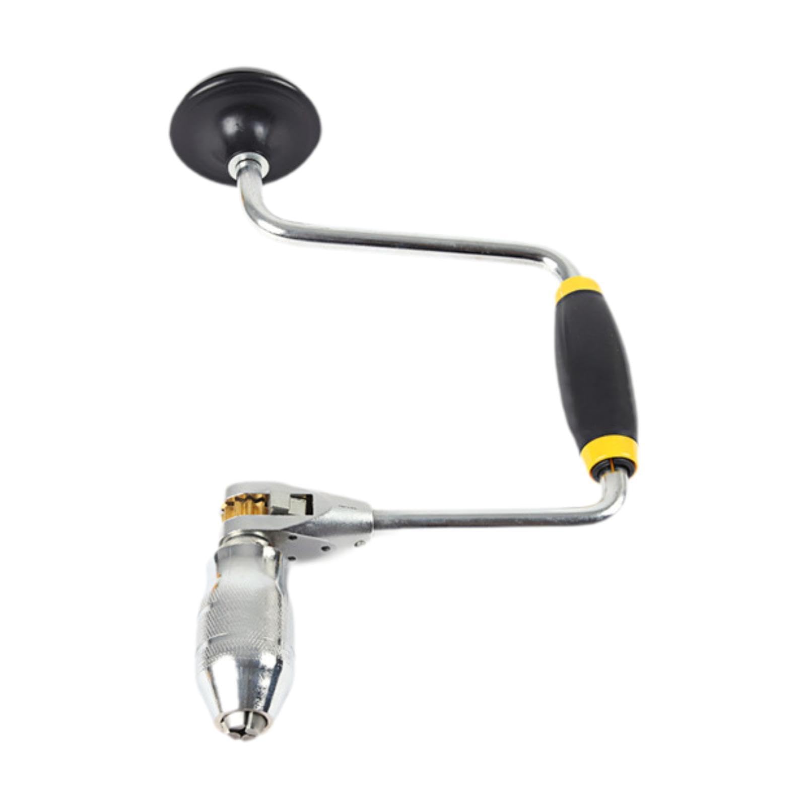 Taladro Manual de Mano con Clip Multifuncional para Brocas Herramienta Portátil para Perforar Mango Cómodo Antideslizante en Acero, 33 x 18.5 cm