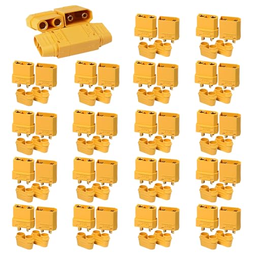 Fiche XT90 mâle femelle 40 pièces pour batterie LiPo de drone et voiture radiocommandée
