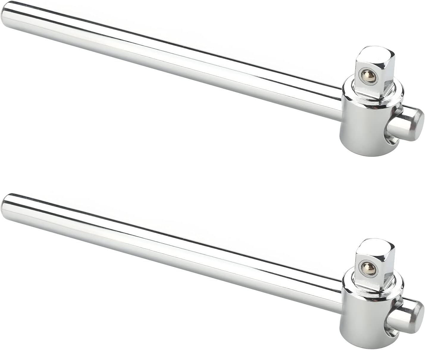 Auniwaig 2Pcs Adjustable T-Handle Socket, 3/8" Drive Sliding Wrench Breaker Bar Hand Tool
