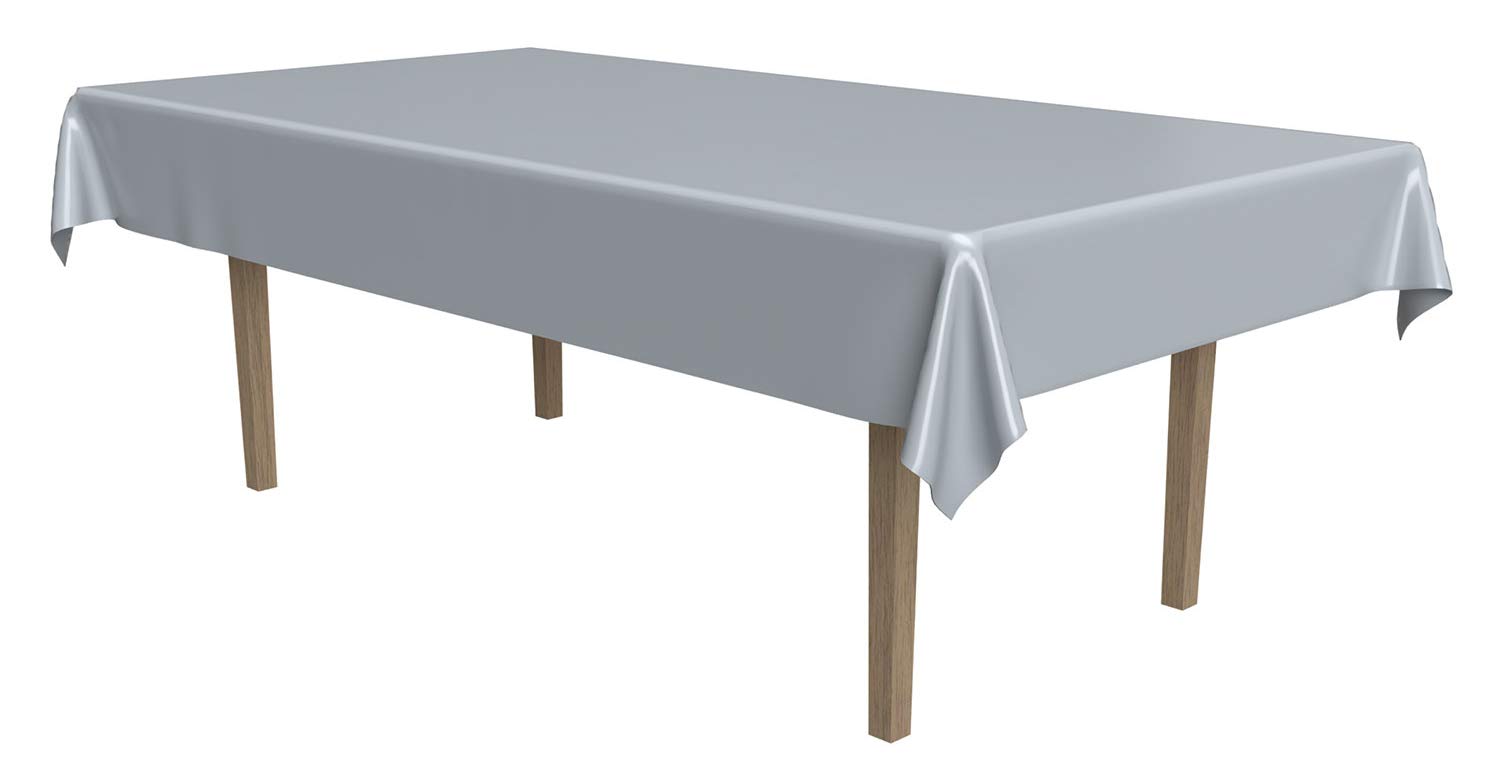 Nappe plastique argenté Beistle 50940-S idéale pour anniversaire et buffet