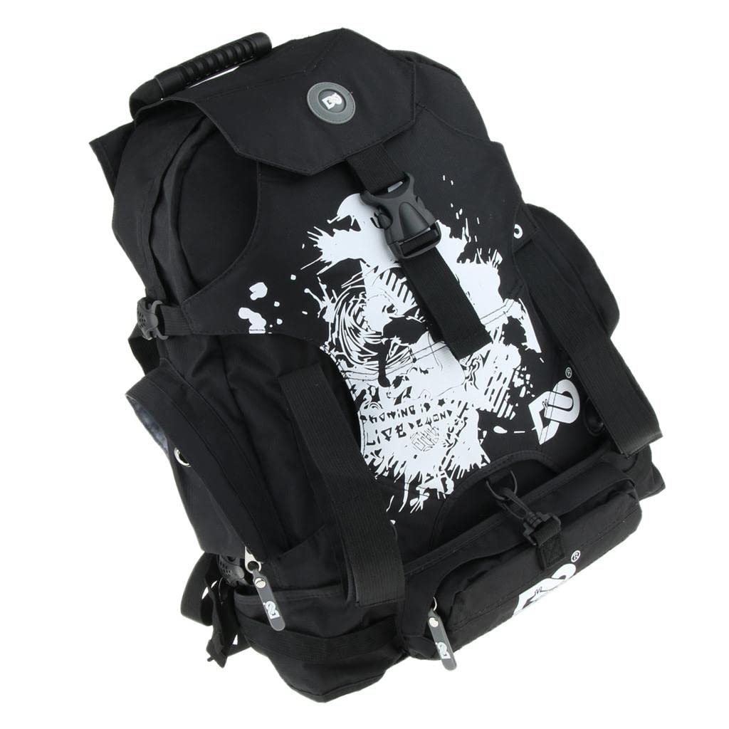 Zaino per Pattini in Linea a Rotelle Borsa per Il Trasporto delle Scarpe da Pattinaggio, Nero B, 53x36x19cm