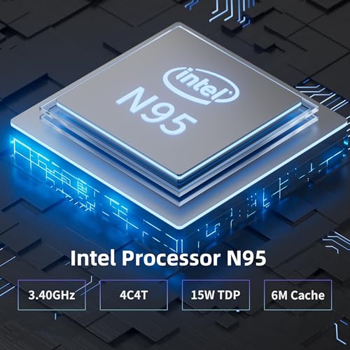 Image of DreamQuest Mini PC,16GB DDR4 512GB SSD Intel N95 (Beats N5095,Up to 3.4GHz),Mini Desktop Computers with W-11 Pro,USB C(10GB /s), Dual LAN,DP, HDMI,USB 3.2,WiFi,Bluetooth,Support 4K 60Hz,Support Linux