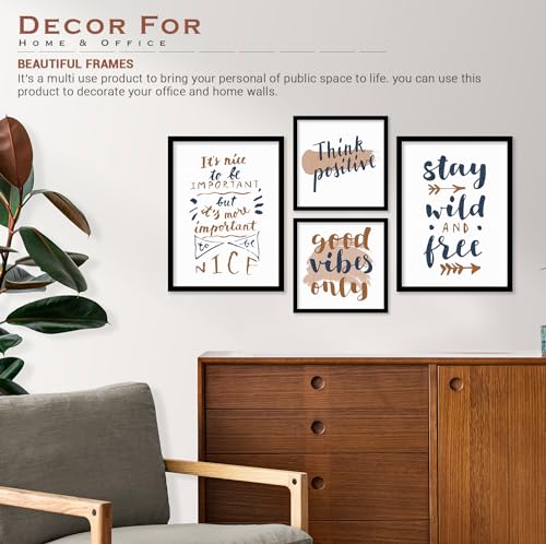 ARTELLY Motivational Wall Frames Inspirational Quotes Wall Frames For Home Office Study Room Decor Posters With Frame (Set of 4) (Medium, Quote 2) - Image 7