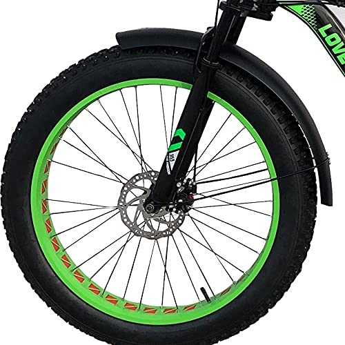 Schutzbleche, Fahrrad-Schutzblech-Set, Fahrrad-Kotflügel, Snowbike-Klappe, 26 Zoll, 4,0 Fatbikes, Zubehör, Kotflügel, vollständige Abdeckung (Color : Black)