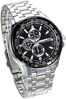 JewelryWe Herren Armbanduhr, Analog Quarz, Klassische Fashion Business Casual Sport Uhr mit Edelstahl Armband Vatertagsgeschenk