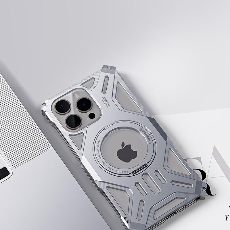 Coque iPhone 16 argent avec anneau magnétique pour vos déplacements - 3