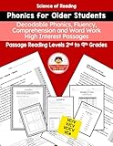 Decodable Phonics Fluency, Comprehension and Word Work V/CV, VC/V, VC/CV, VCe – for Older Students: High Interest Passages - Reading Levels 2nd to 9th Grades (Phonics Practice for Older Students)