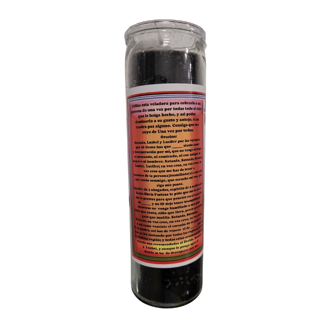 Justo Juez Negro Veladora Preparada/Fair Judge Black Prepared Candle