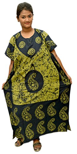 Image of Cotton Kaftan Dress Maxi Long Tunic Batik One Size