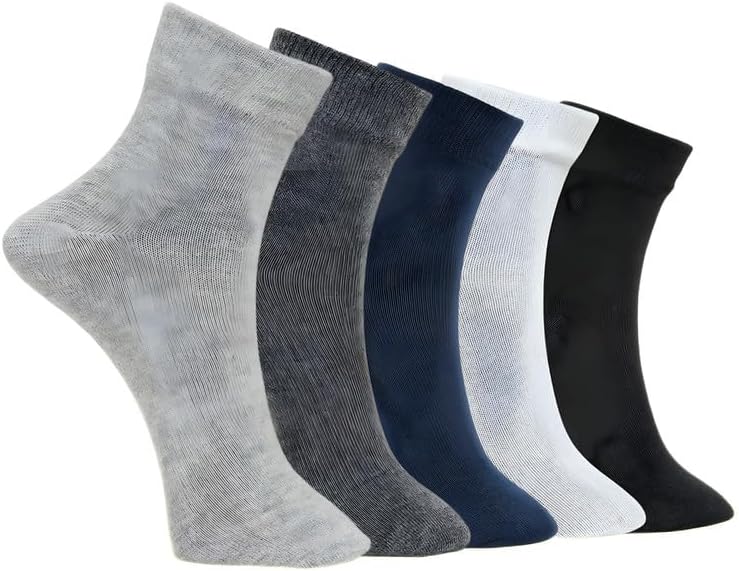 Unisex Ankle Length Socks | Lightweight & Comfortable Socks for Men and Women | PACK OF 5