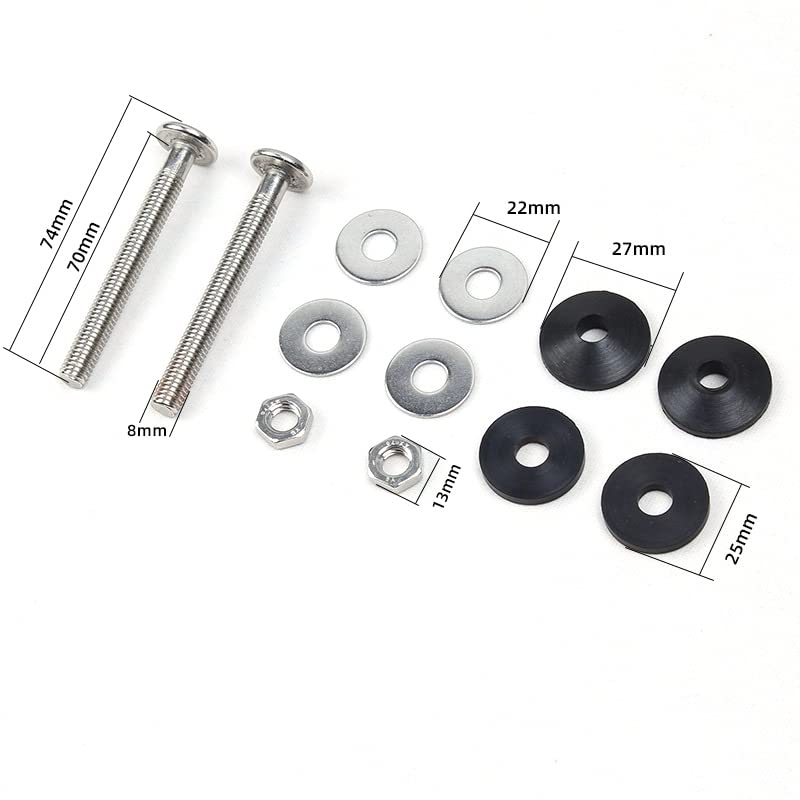 Hsthe Sea 2 pcs Toilet split water tank fixing screw accessories seated water tank fixing connection screw toilet water tank installation accessories - Image 3