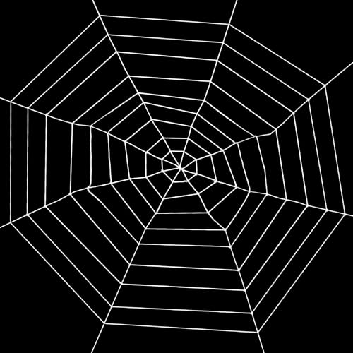 Giant Spider Web Halloween Decorations - Realistic Spider String Rope Props Round Fake Cobweb Elastic Belt for Spooky Haunted House Window Decor Trick-or-Treat Indoor Outdoor Party Favor (White)