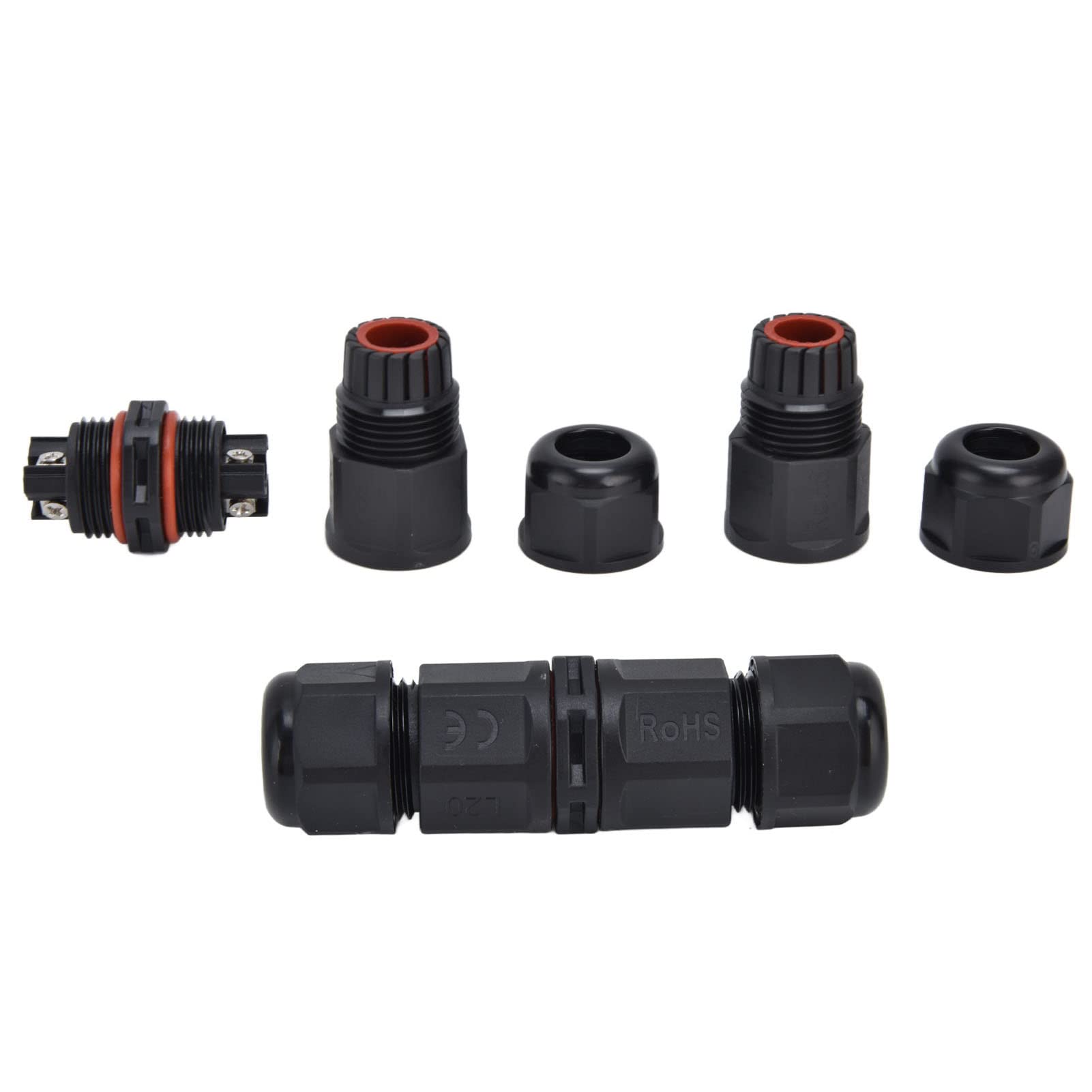 Electrical Wire Connectors, Quick Connect Waterproof Connector 16A Cold Press Mount IP68 Protection for Outdoor Lighting for Industrial Equipment(3 core)-image-37