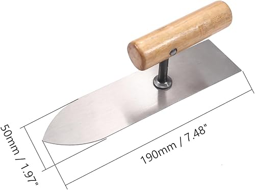 Miniatura 2 de Paleta de acabado puntiagudo de 19 × 2.0 in, mano de mampostería, herramienta de construcción de acero de 65 millones, acabado de hormigón con mango