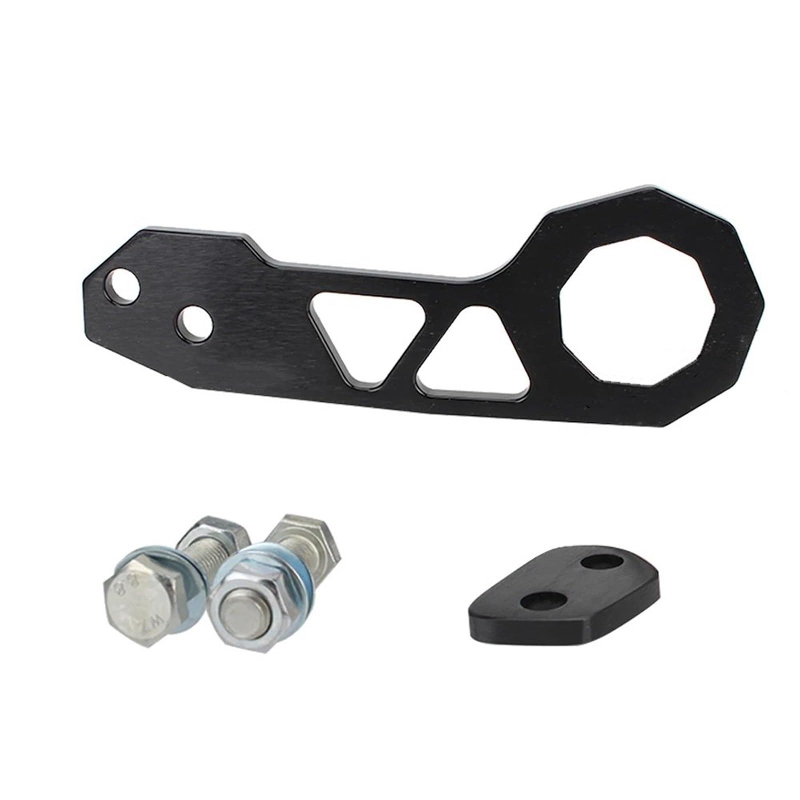 Adaptador de Enganche Gancho De Remolque Delantero para Coche JDM AK-8108, Accesorios Universales para Coche, Herramientas De Remolque para Parachoques Trasero Soporte Remolque(Black)