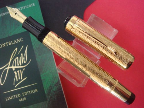 (S)万年筆 LEAD FOUNTAN PEN PATR4501 14K MONTBLANC Fountain Pen Louis Xiv Patron of Art 1994 Limited