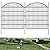 10 Panels Garden Fences Animal Barrier, 33 in(H) X 24 ft(L) Dog Fence Outdoor for Yard Rustproof No Dig Decorative Fencing Metal Wire Panel Border for Rabbits, and Patio Temporary Ground Stakes