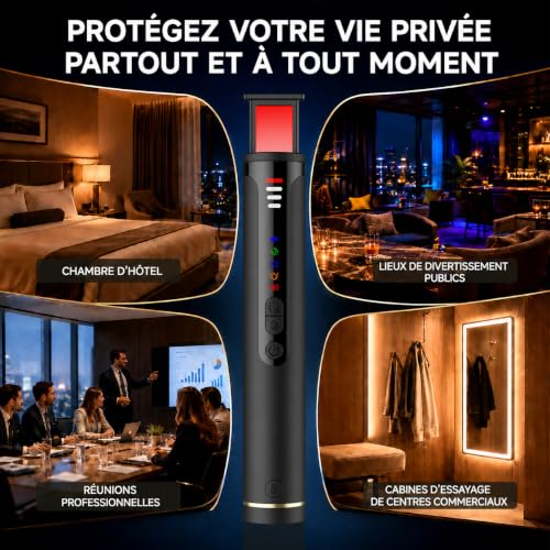Sicilaien Détecteur de Caméra Cachée,détecteur de Traceur GPS,Détecte Surveillance sans Fil, signaux RF, dispositifs d'écoute Clandestine ; adapté hôtels, Appartements, Bureaux, Voyages – vue 4