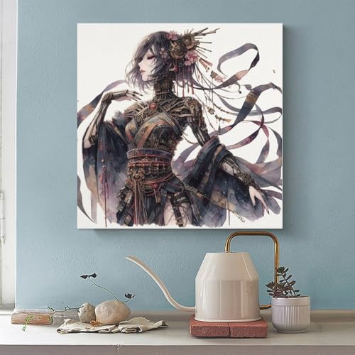 TINGTOEO Steampunk, Beautiful, Lovely Girl 43 Canvas Poster Wall Art Decor Print Picture Paintings for Living Room Bedroom Decoration Frame-style 28x28inch(70x70cm) steampunk buy now online