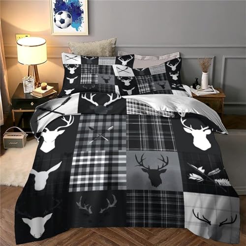 Parure de lit cerf 260x220cm en microfibre premium haute densité 3D - 6