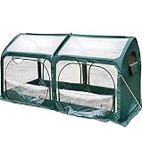 FBKPHSS Large Size Tunnel Greenhouse, Portable Mini Pop Up Greenhouse Waterproof and Anti-UV PVC Gre