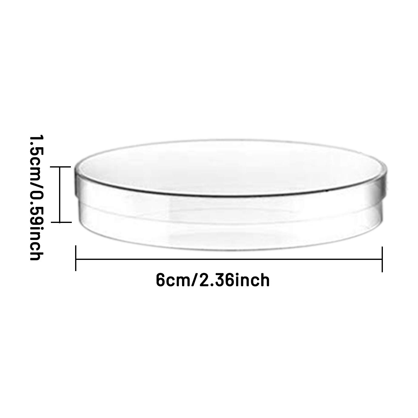 KONUNUS 30 Pieces Petri Dish Set 60mm Sterile Plastic Petri Dishes with Lids Comes with 5
