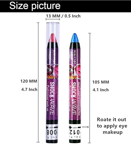 Miniatura 6 de Go Ho 2 barras de sombra de ojos azul, brillo negro ultra pigmentado, sombra de ojos en polvo de larga duración, contactos azules para ojos, azul