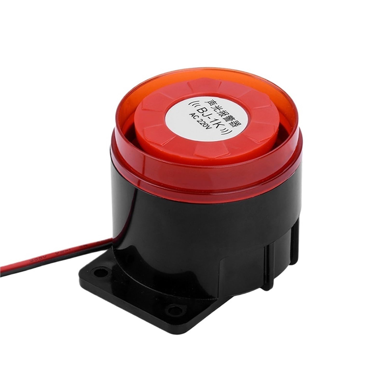 Sound Alarm Siren Horn for Alarm System 12 24V 220V Buzzer High Decibel Sound and Light Alarm Anti-Theft Horn Electronic(AC220V with Light)