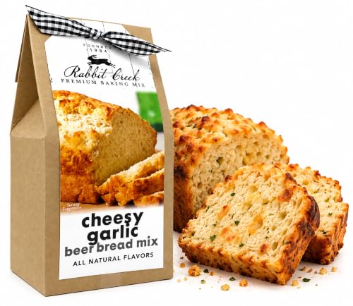 Rabbit Creek Beer Bread Mix Cheesy Garlic Beer Bread Mix for Baking Premium Bread Baking Mix