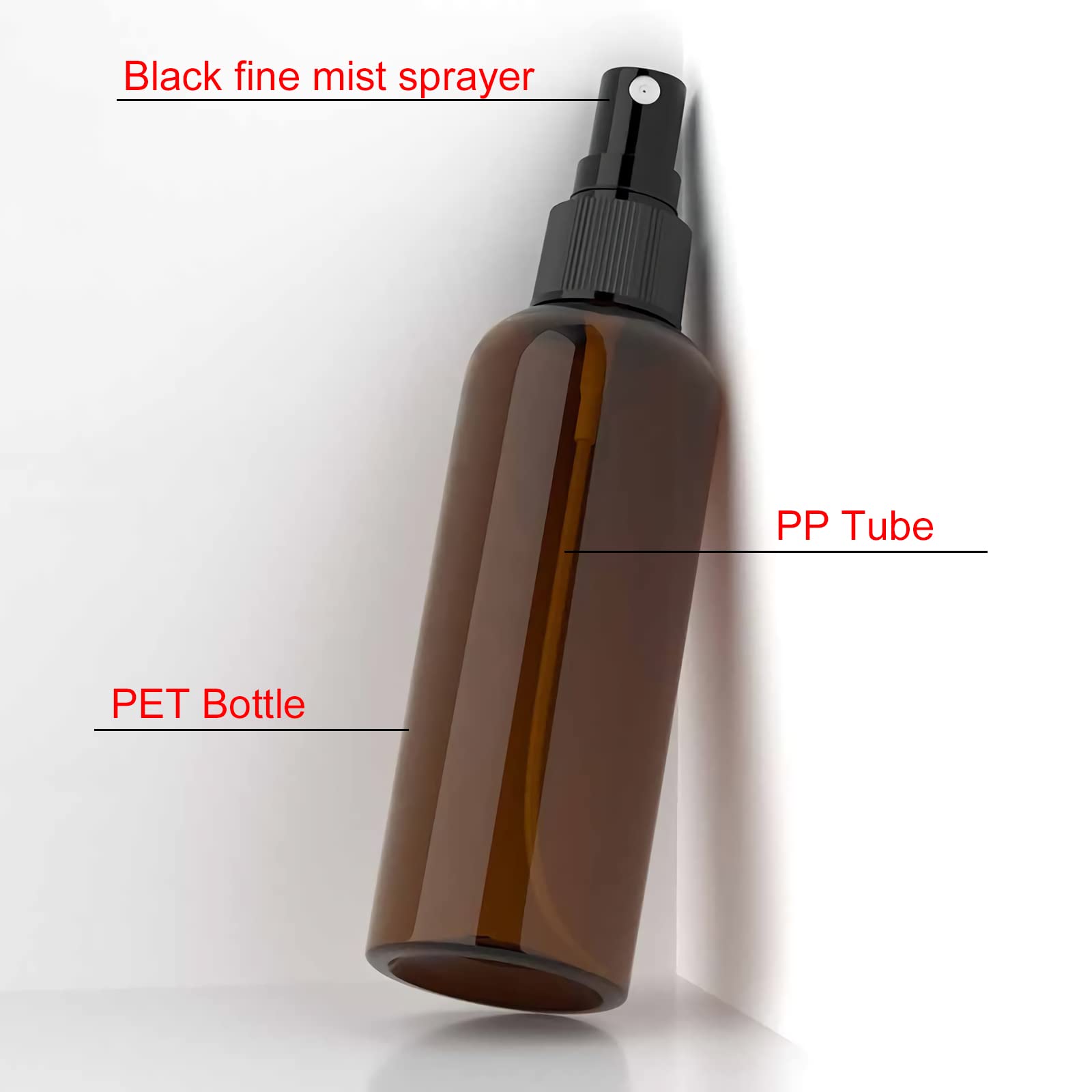 24 Pièces Bleu Vide 100ml Vaporisateur avec Noir Buse, Vaporisateur de Voyage Petits Vaporisateurs en Plastique Vaporisateur de Parfum Bouteilles de Maquillage