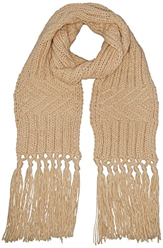 Pepa Loves Cable Bufanda, beige (Cream), Talla única para Mujer