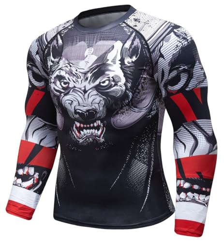 Men's Compression Long-Sleeved T-Shirt Trousers Athletic Base Layer Cool Dry Workout Fitness Set Slim Body Shaper2