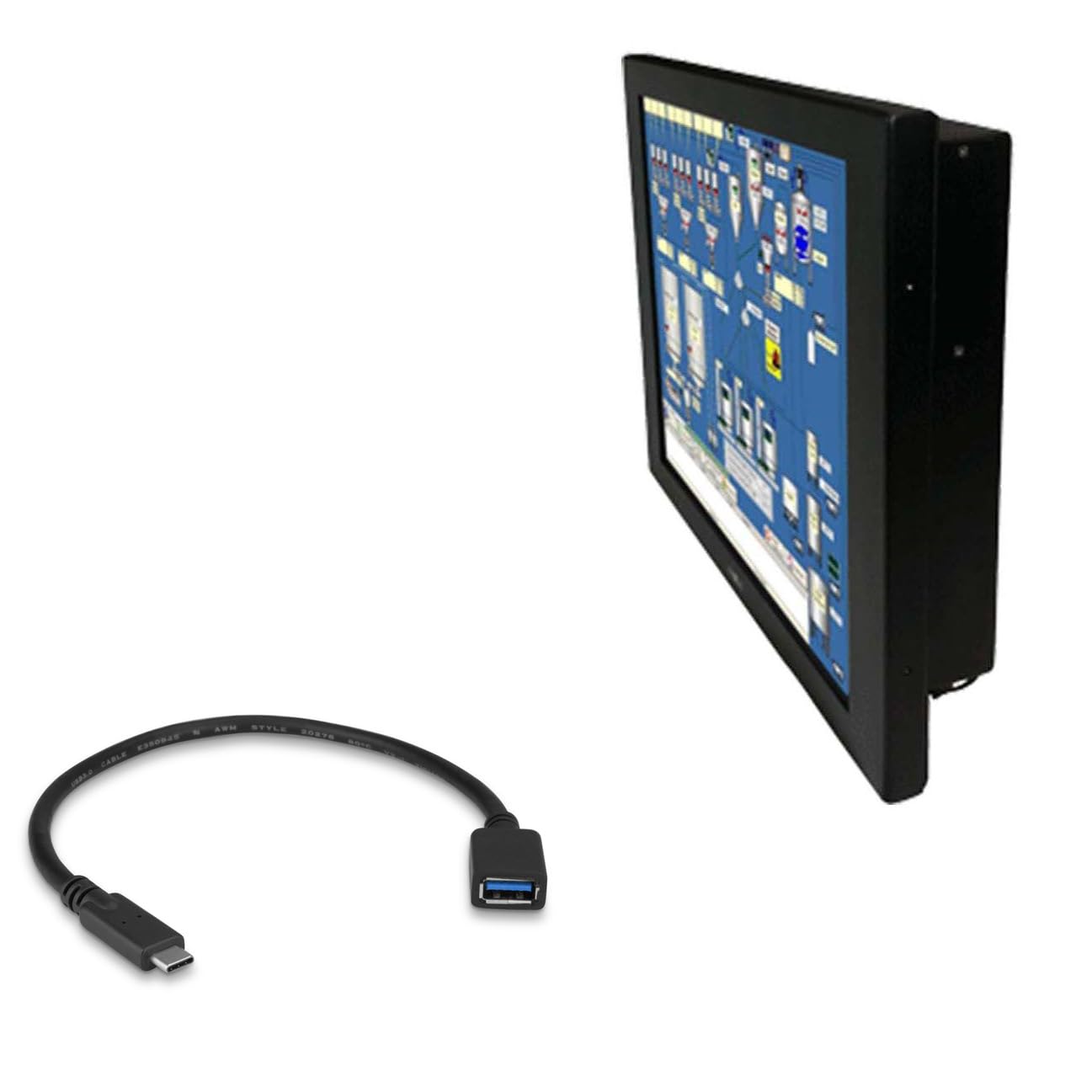 BoxWave Cable Compatible with Small PC SD190/ML - USB Expansion Adapter, Add USB Connected Hardware to Your Phone
