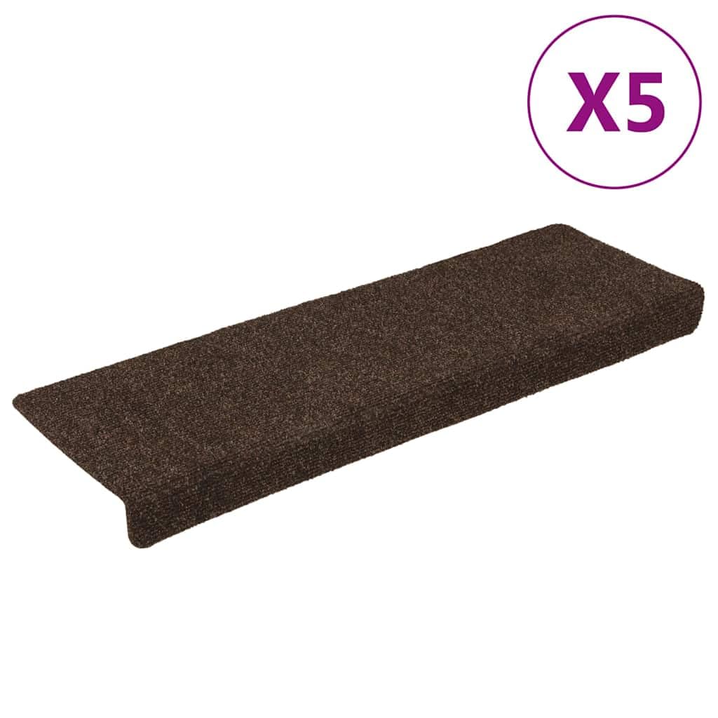 Tappetini autoadesivi per scale, 15 pezzi, 65 x 21 x 4 cm, colore: marrone