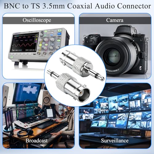 Adaptador de Audio BNC Hembra a TS 3.5mm Mono 2 Pzs miniatura 5
