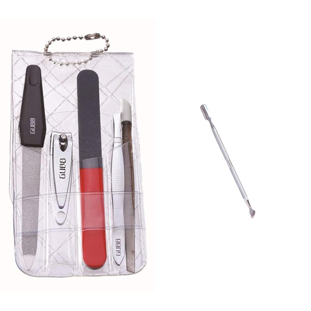 GUBB Manicure Kit - Nail Clipper, Nail Filer, Nail Buffer, Cuticle Remover & Flat Tweezer Nail Pusher & Cuticle Remover | Stainless Steel Cuticle Cutter | Manicure Tool-image-31