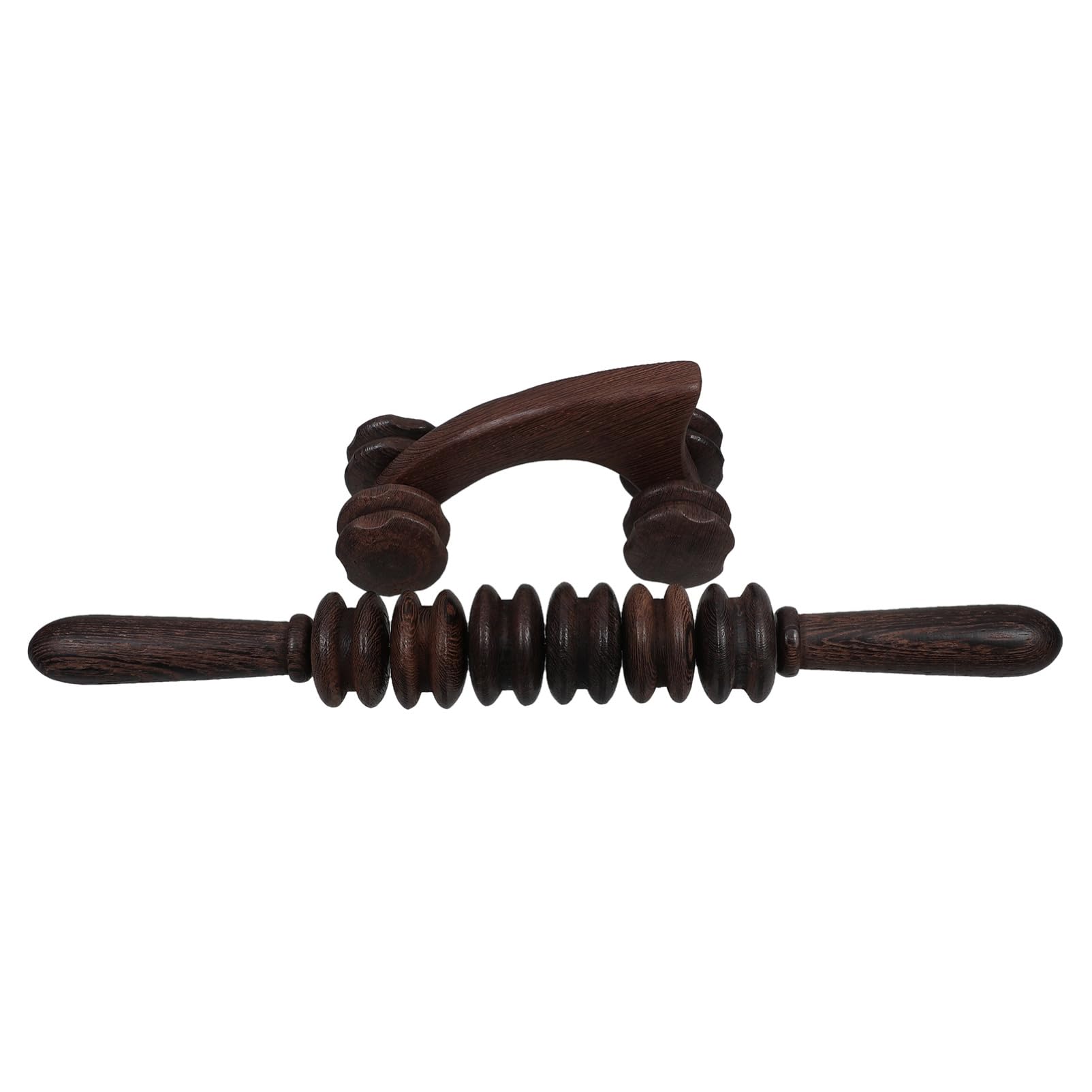 Ipetboom 2Pcs Wooden Massage Roller Stick Set Wood Foot Massager Back Massage Tool Neck Roller for Trigger Muscle Roller for Body Face Neck Foot Calf Leg Arm Massage