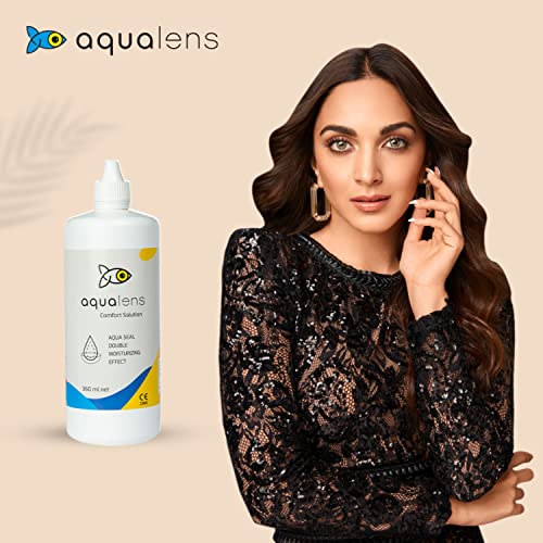 Image of Aquacolor Monthly disposable Spicy Grey (2Lens /Box) Plano + Contact Lens Solution 360ml
