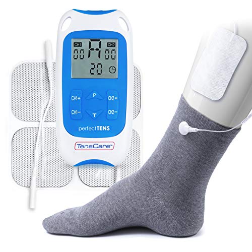 TensCare Perfect TENS – Dispositivo TENS con Calcetines Conductores para Dolor de Pies, Artritis y Mejora Circulación, 2 Canales TensCare Perfect TENS – Dispositivo TENS con Calcetines Conductores para Dolor de Pies, Artritis y Mejora Circulación, 2 Canales