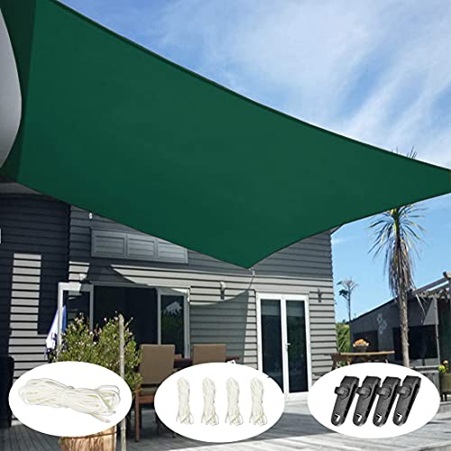 日除け シェード 日よけ サンシェード ベランダ 目隠し 雨よけ シェード 2mx3m 防水 撥水 クールシェード シェードセイル UVカット 紫外線 98%カット 庭 デッキ プール 窓ペ 天台 廊下 パーゴラ カーポート キャンプ 野外活動 (グリーン)
