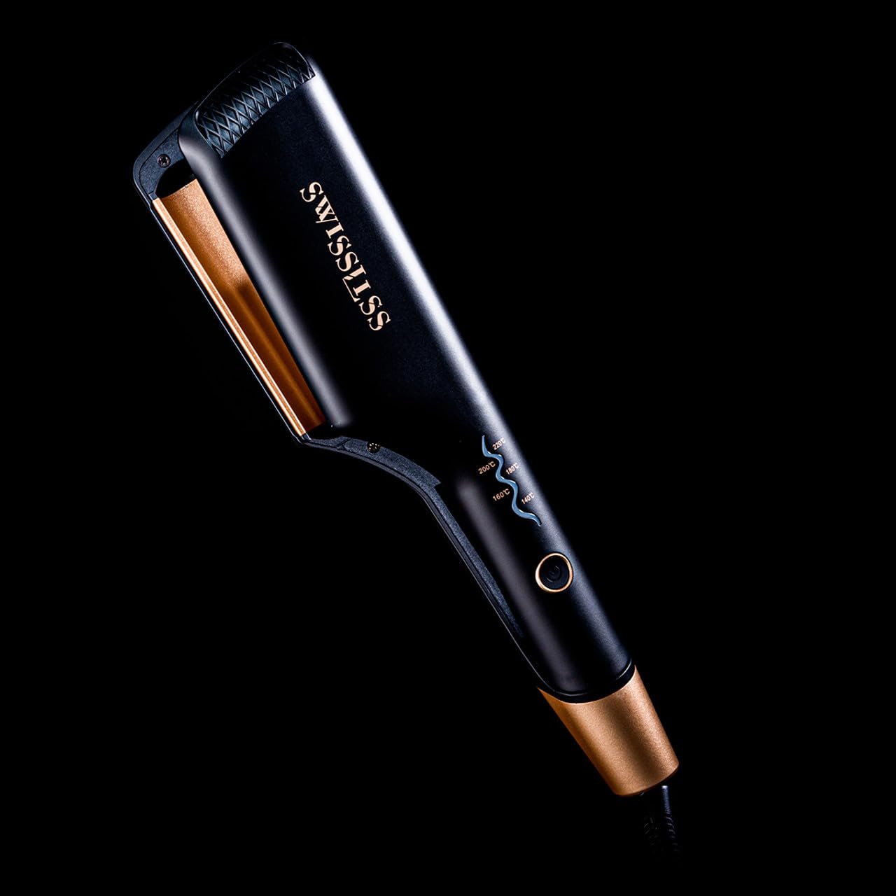 SWISSLISS - Piastra per Capelli Ondulata - The Wavy Edition - 5 livelli di temperatura da 140 a 220°C - Piastre 100% ceramica - 80W