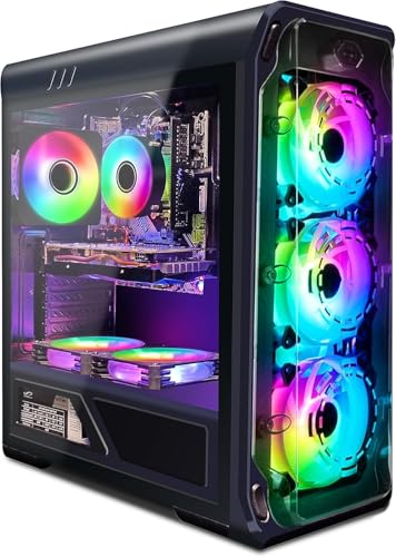 STGsivir PC Gamer Fixe,Ordinateur Gaming,GeForce RTX 2070 8Go GDDR6,i5-10400F jusqu'à 4.3GHz, 32Go DDR4, 2To SSD, 600M WiFi, BT 5,0, Ventilateur RGB x6, Windows11 H64