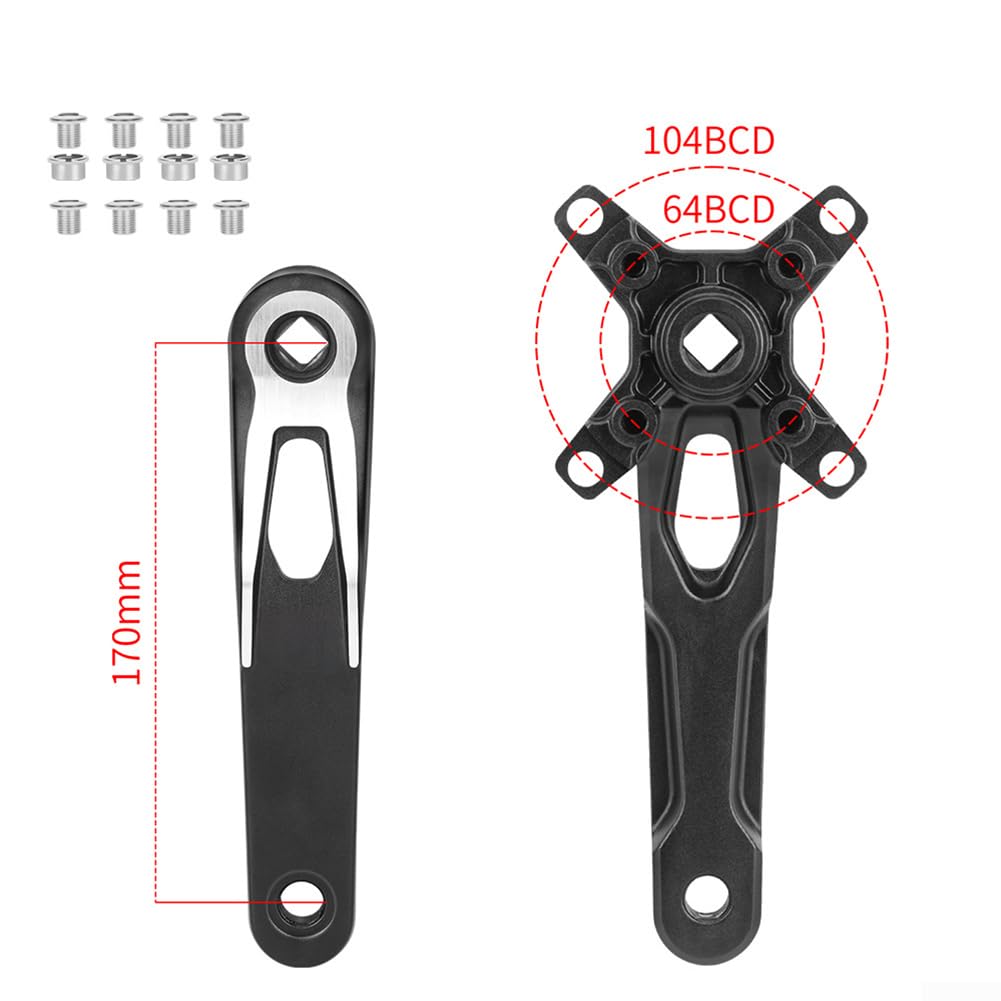 Pédalier MEROCA ESCARGOT 36T En Aluminium 7075 T6 - Axe Carré Pour VTT Shimano - Neuf
