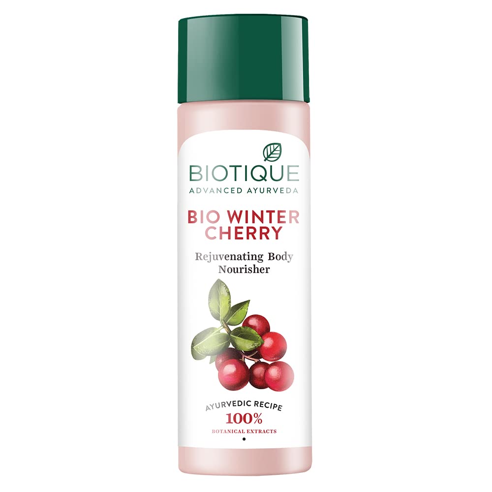 Winter Cherry Rejuvenating Body Lotion | Moisturizes and Hydrates the Skin | Prevents Ageing, Wrinkles and Dark Spots| 100% Botanical Extracts| Suitable for All Skin Types | 190ml